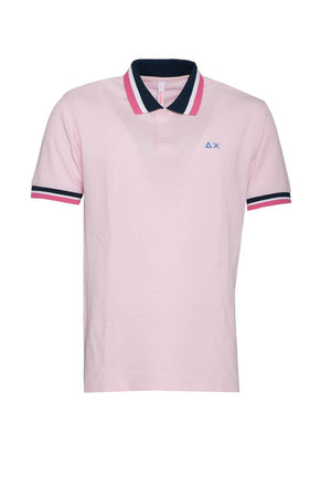 Sun68 Men's Polo Shirt with Multistripes Collar