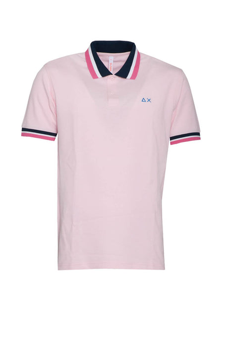 Sun68 Men's Polo Shirt with Multistripes Collar