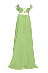 Allure Evening Abito Donna con ecopiume
