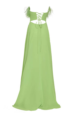 Allure Evening Abito Donna con ecopiume