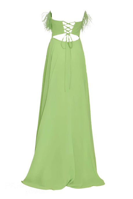 Allure Evening Abito Donna con ecopiume