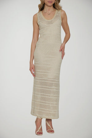 Imperial Women's Crochet Dress with Lurex Details