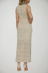 Imperial Women's Crochet Dress with Lurex Details