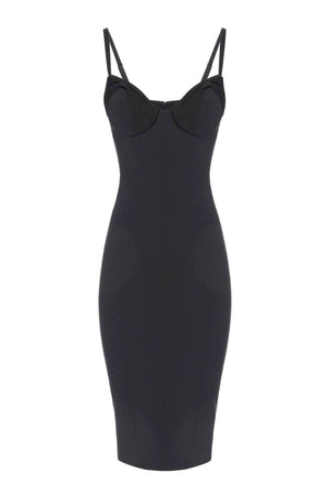 Elisabetta Franchi women's crepe dress with satin bows
