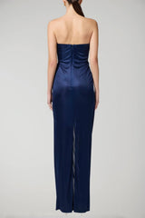 Elisabetta Franchi women's dress in shiny jersey with embroidered flower
