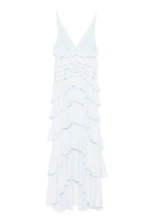 Elisabetta Franchi women's georgette dress with ruffles