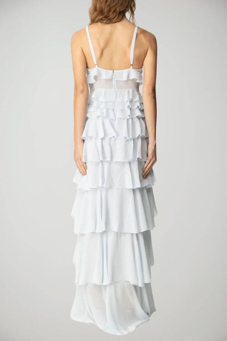 Elisabetta Franchi women's georgette dress with ruffles