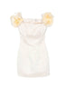 Elisabetta Franchi women's duchesse dress with floral appliques