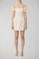 Elisabetta Franchi women's duchesse dress with floral appliques