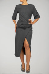 Vestido imperial de mujer con abertura