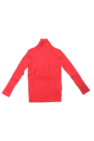 Gaialuna Jersey de cuello alto de canalé para niña
