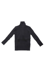 Gaialuna Jersey de cuello alto de canalé para niña