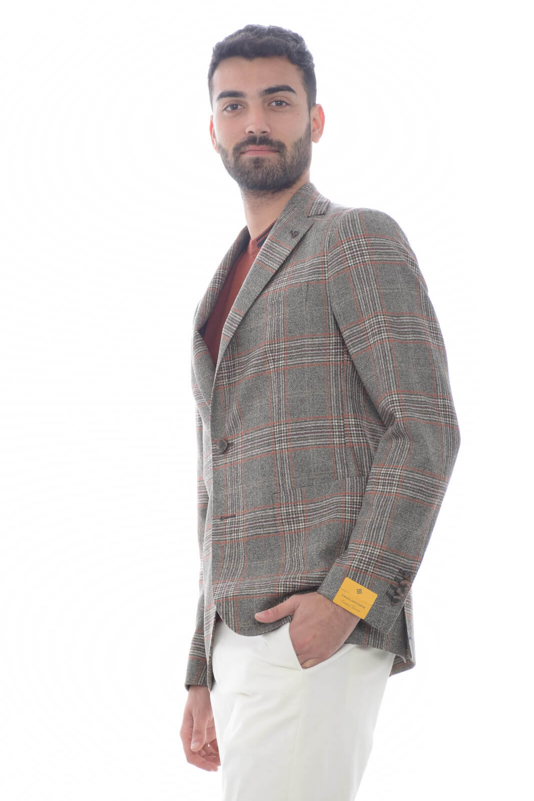 Tagliatore Men's Jacket in Prince of Wales pattern