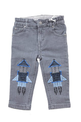 Stella Mccartney Child Jeans diseño con parche de cohete