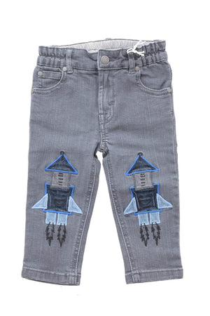 Stella Mccartney Child Jeans diseño con parche de cohete