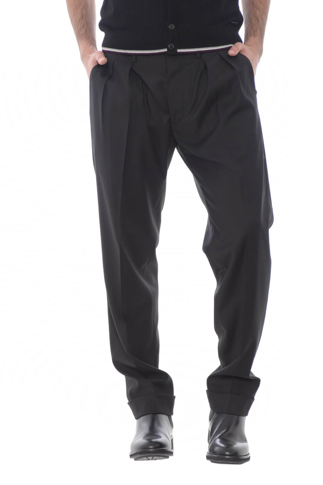 Pantalón de hombre Michele Carbone con pinzas dobles.