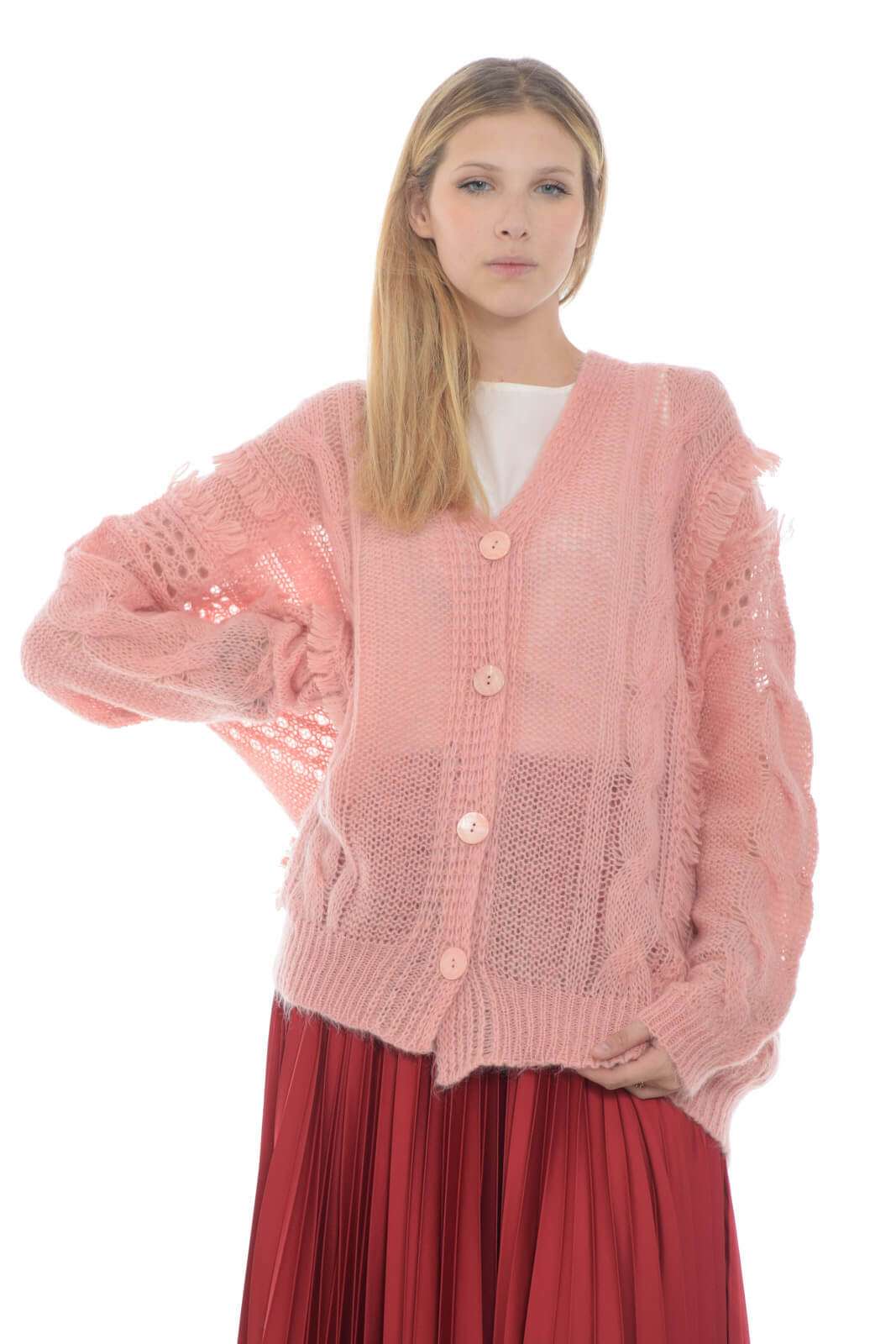 Twinset Milano women's cardigan with braids