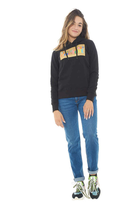 Versace Jeans Couture felpa donna con stampa glitter e logo multicolore