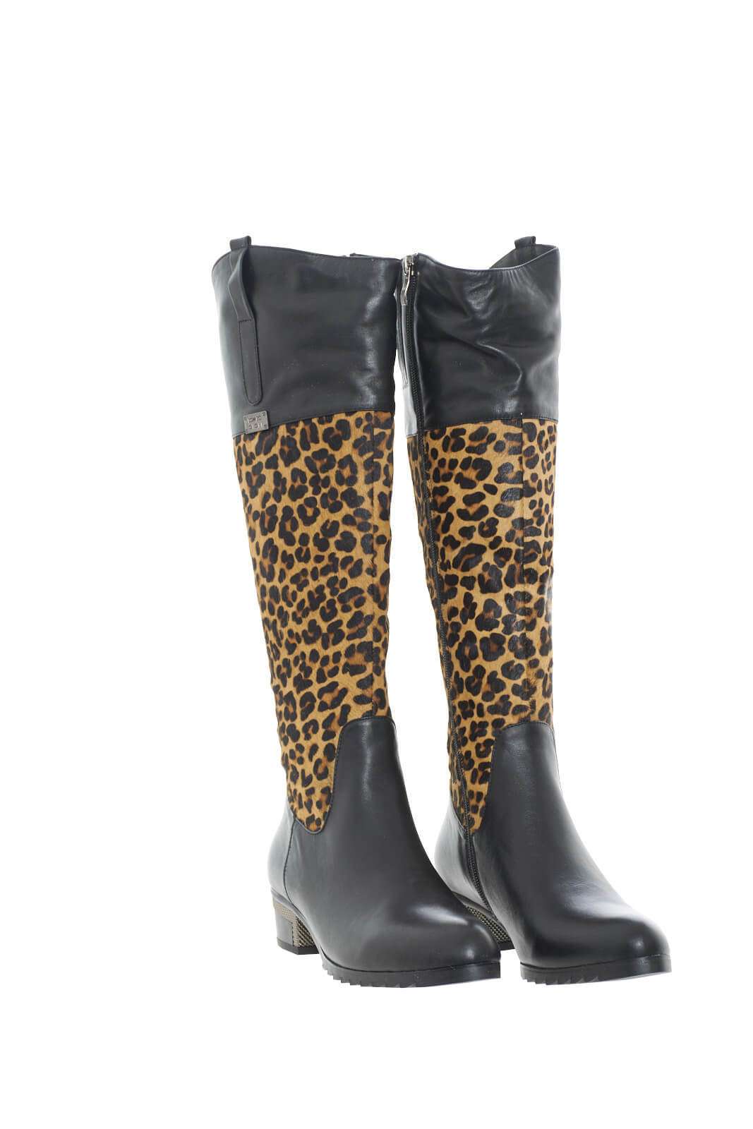 Romeo Gigli Women's boots with leopard print