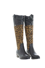 Romeo Gigli Women's boots with leopard print