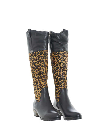 Romeo Gigli Women's boots with leopard print
