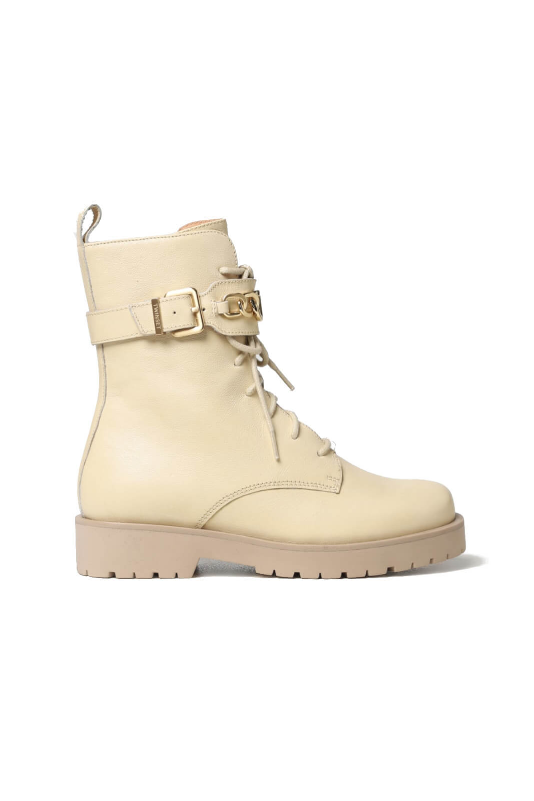 Twinset Milano women's combat boots with metal details