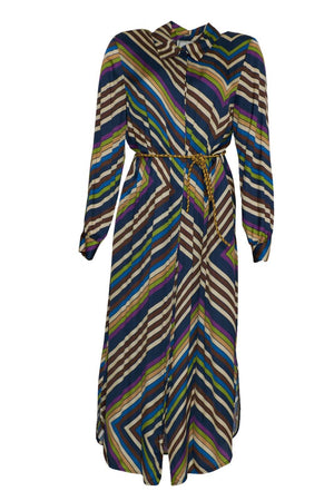 Dixie Women's Diagonal Print Shirt Dress