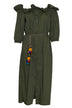 Dixie Women's Shirt Dress with Ruffles at the Neck