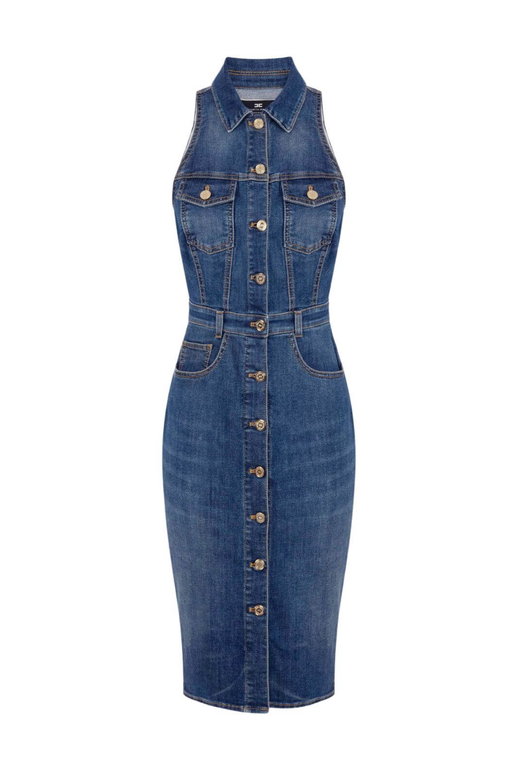 Elisabetta Franchi abito donna in denim midi