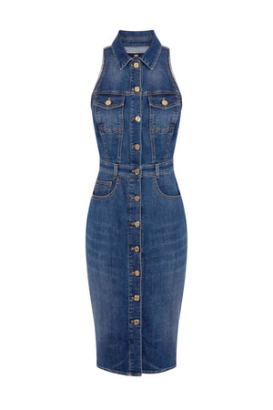 Elisabetta Franchi women's midi denim dress