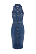 Elisabetta Franchi women's midi denim dress