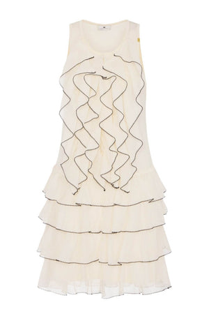Elisabetta Franchi women's knit dress with ruffles
