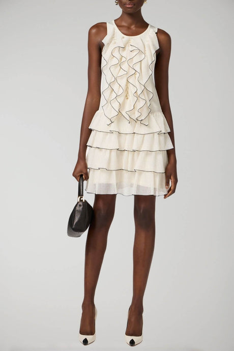 Elisabetta Franchi women's knit dress with ruffles