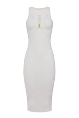 Elisabetta Franchi abito donna in maglia modello tubino con cut out