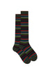 Gallo men's long, multi-colored striped sock