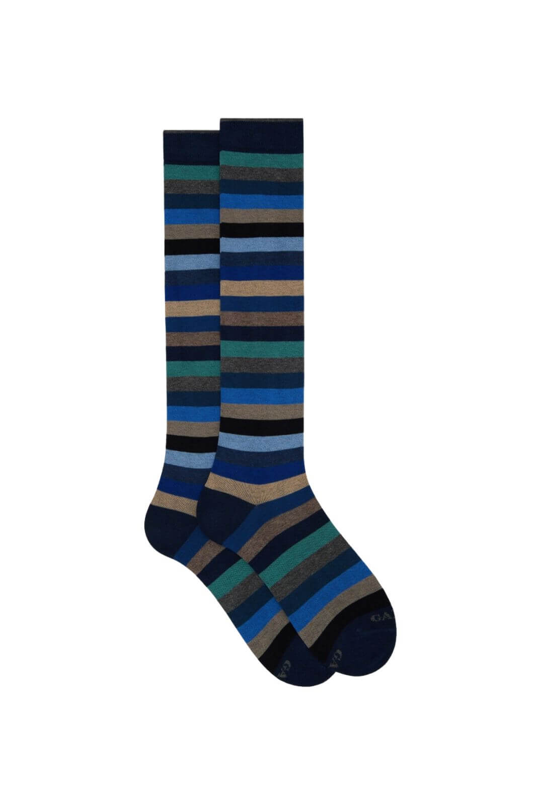Gallo men's long socks with even stripes