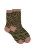 Gallo women's short zebra pattern socks