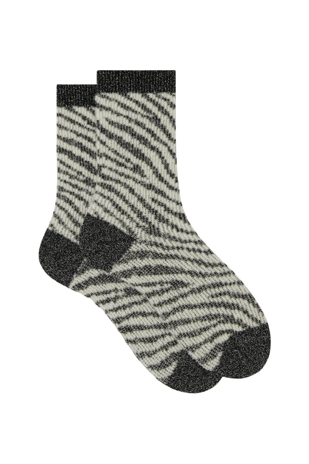 Gallo women's short zebra pattern socks