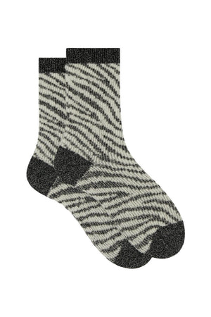 Gallo women's short zebra pattern socks