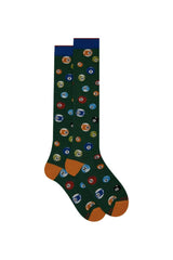 Gallo men's long socks with a billiard ball pattern