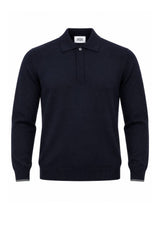Alpha Studio Polo Uomo in lana merino / Blu Notte
