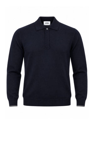 Alpha Studio Polo Uomo in lana merino / Blu Notte