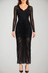 Actualee Abito Donna in Tulle Arricciato