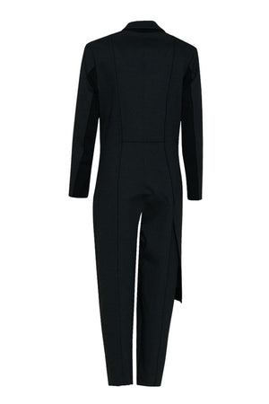 Aforisma Tuta elegante effetto doppio capo con rever e bottoni frontali