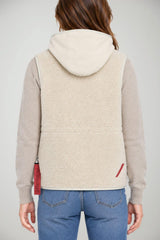 After Label Gilet Donna Flint in sherpa e velluto