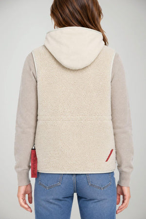 After Label Gilet Donna Flint in sherpa e velluto