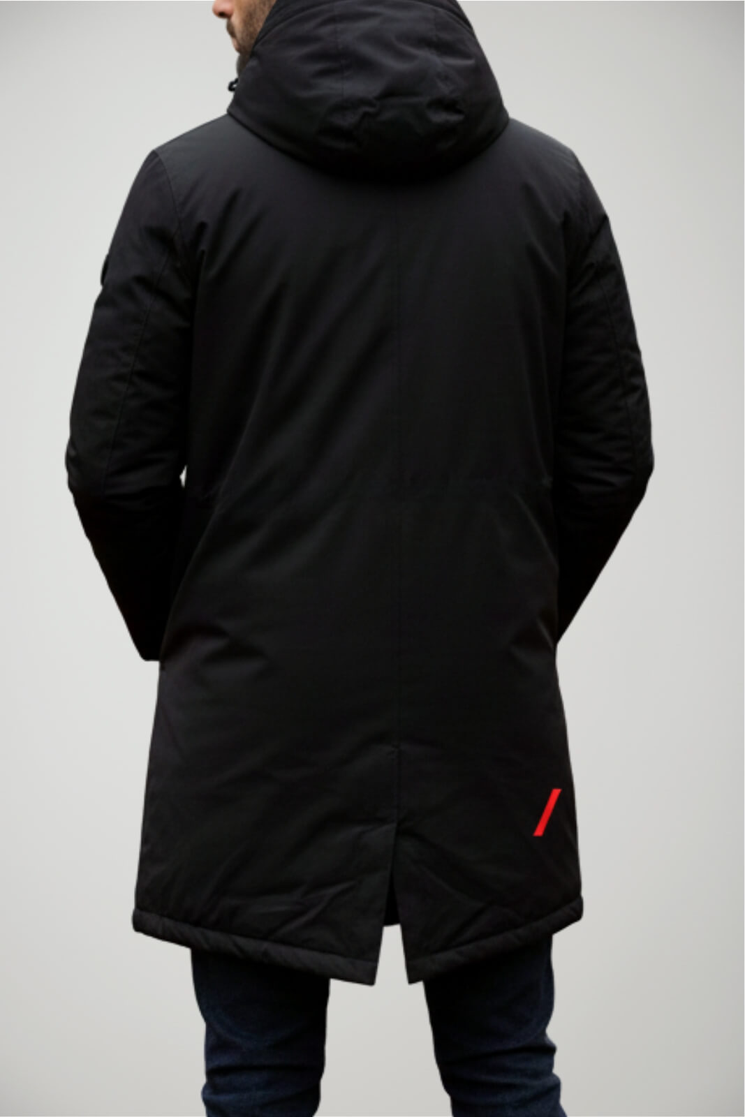 Parka lungo da uomo After Label con cappuccio