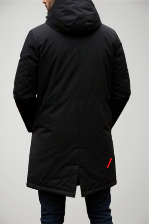 Parka lungo da uomo After Label con cappuccio