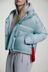 After Label Piumino Donna lucido Lienz / Celeste