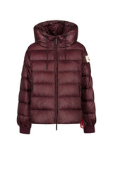 Piumino da donna After Label in nylon lucido con cappuccio e logo fronte
